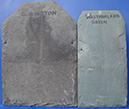 Burlington grey slate and westmorland green slate